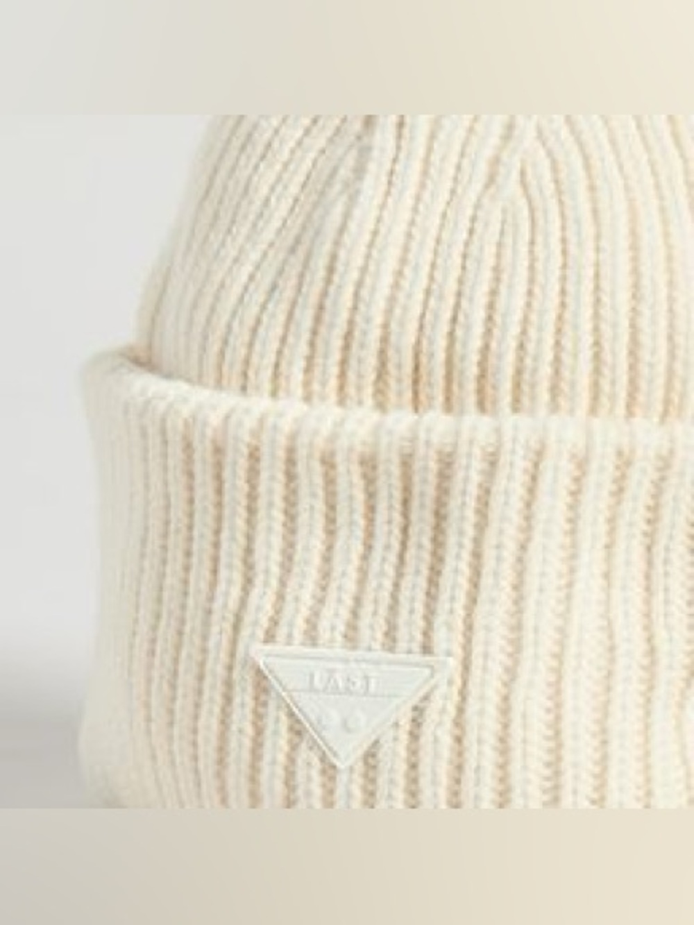 NWT LÄST 100% Extra Fine Merino Wool Beanie Cap Off White One Size